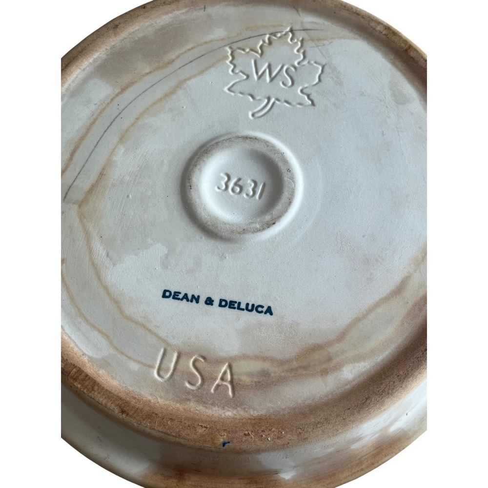 Dean & Deluca Cobalt Blue Ceramic Pie Dish 10 inch USA Stoneware 3631 WS - Picture 4 of 4